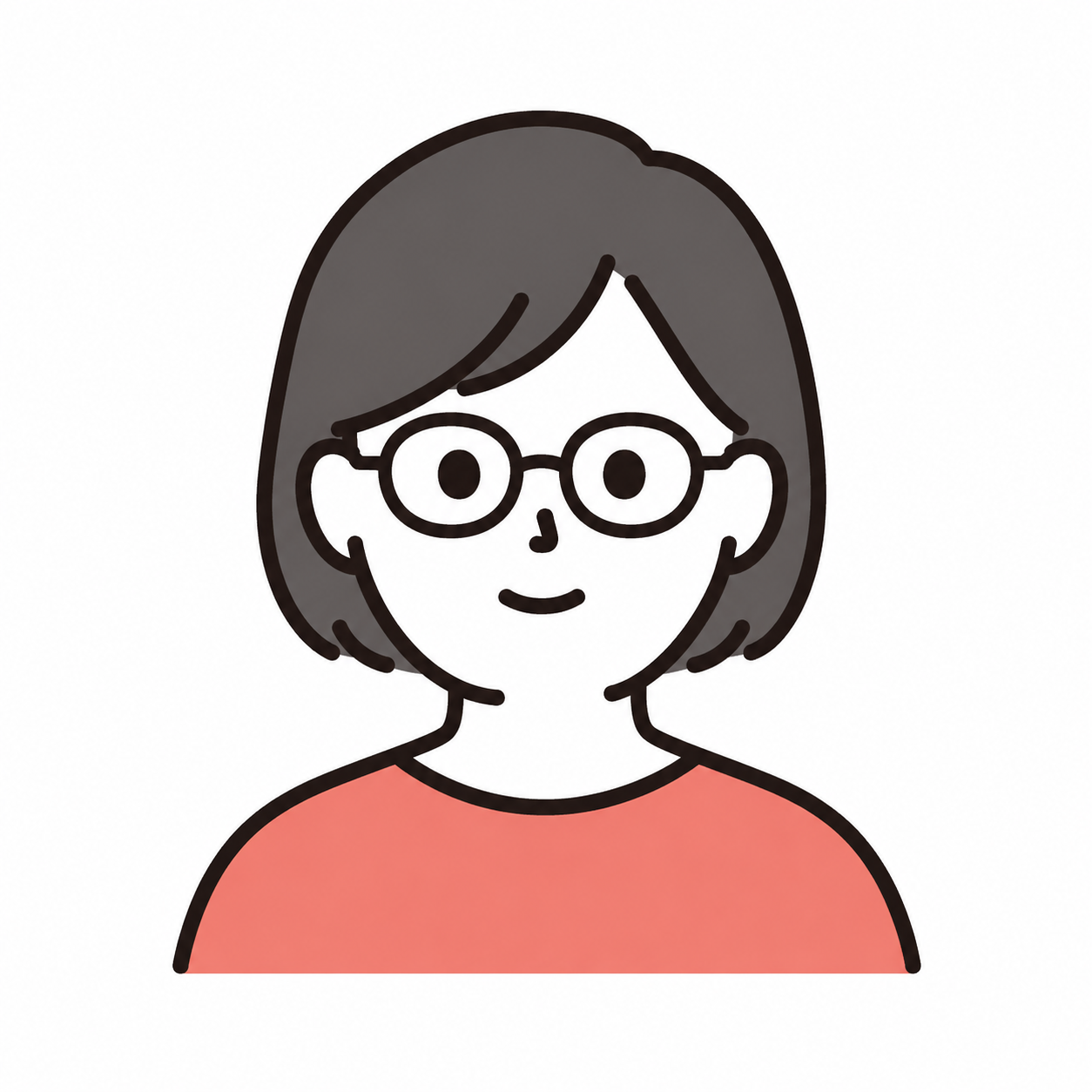 M.Hさん（28歳）の顔イラスト