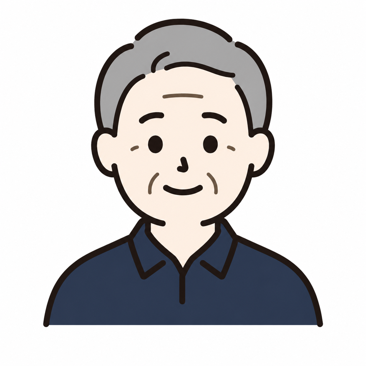 N.Sさん（55歳）の顔イラスト